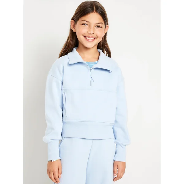 Dynamic Fleece Half-Zip Performance Sweatshirt for Girls - GLASSY SEA