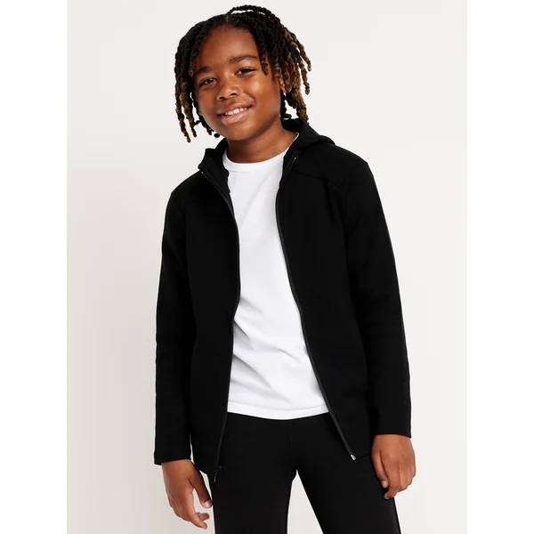 Dynamic Fleece Zip Hoodie for Boys - BlackJack