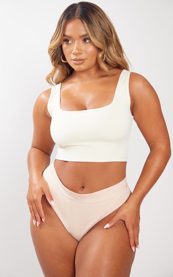 Shape Stone Sculpted Scoop Neck Crop Top