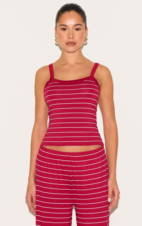 Red Striped Cami Top