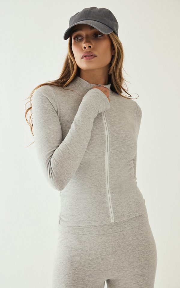 Ash Grey Marl Sculpt Jacket