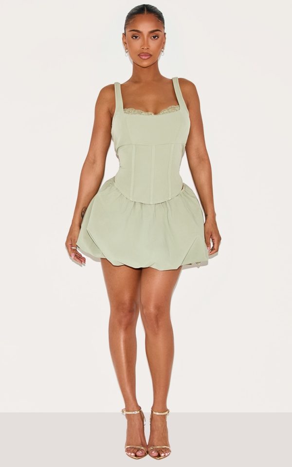 Shape Sage Tailored Puffball Mini Skirt
