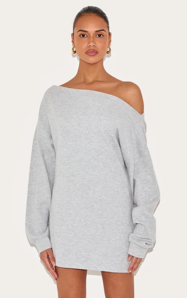Light Grey Bardot Soft Touch Sweat Dress