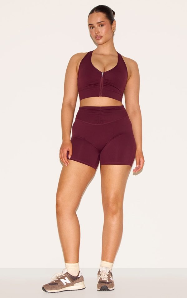 Shape Wine Active Ruched High Waisted Biker Shorts