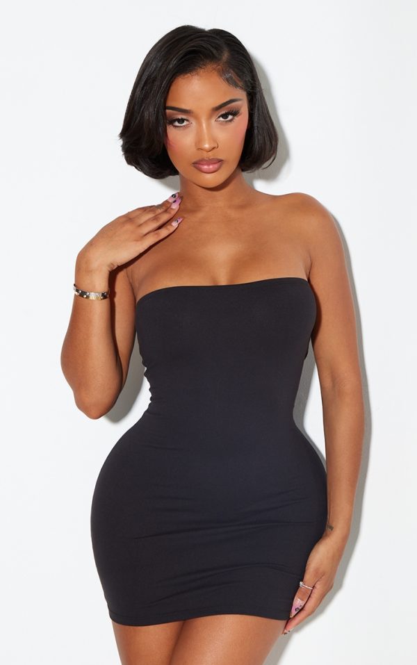Shape Black Sculpted Bandeau Bodycon Dress