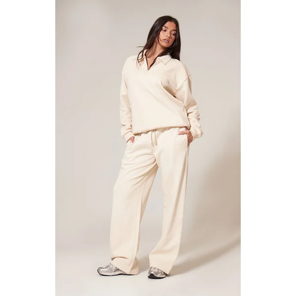 Ecru Premium Wide Leg Sweat Sweatpants