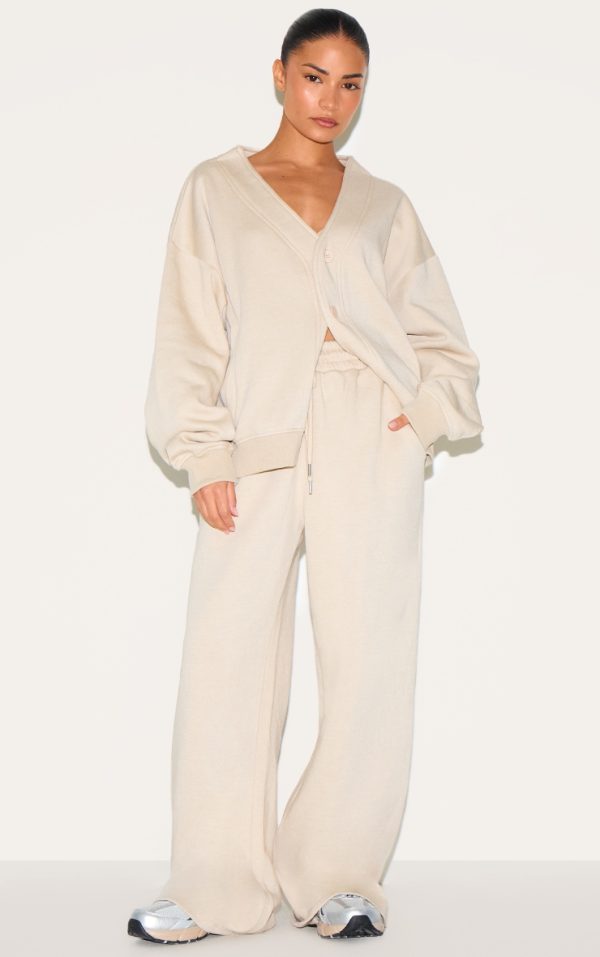 Petite Stone Draw String Wide Sweatpants