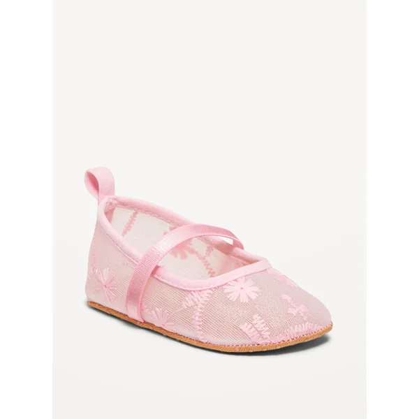 Embroidered Mesh Ballet Flats for Baby - Embroidery