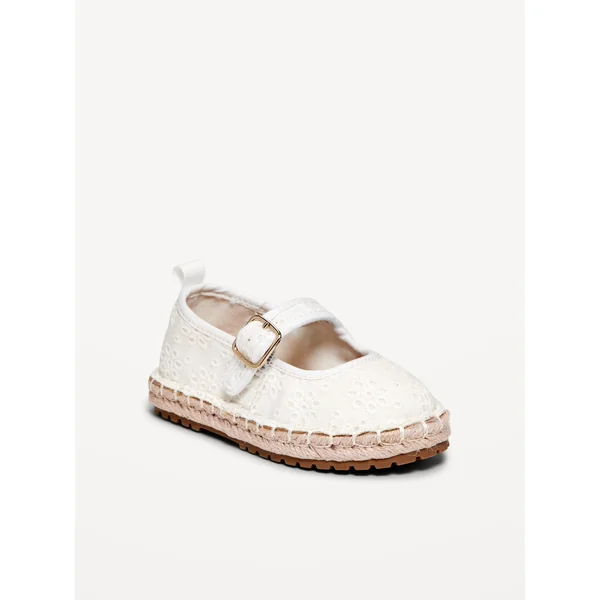 Espadrille Mary-Jane Flats for Toddler Girls - Crafted Neutrals