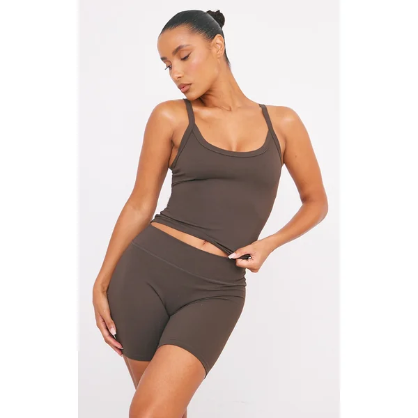 Espresso Ultimate Sculpt Strappy Gym Vest
