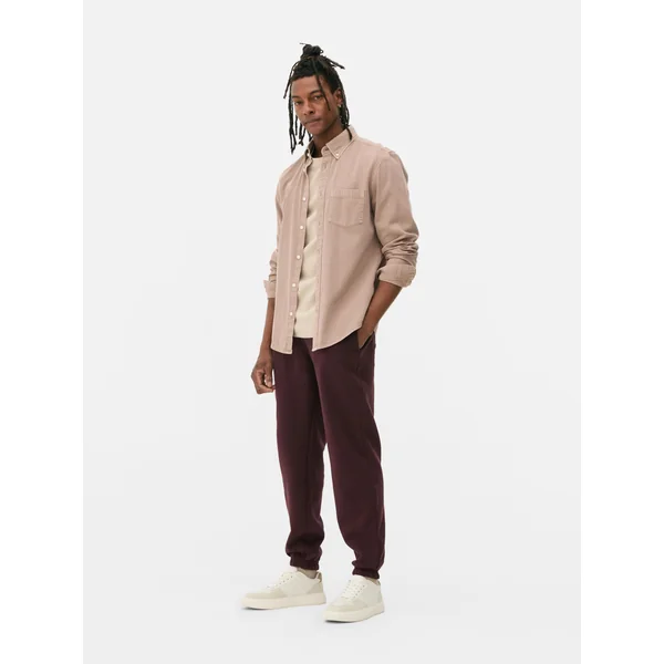 Essential Drawstring Joggers - Maroon