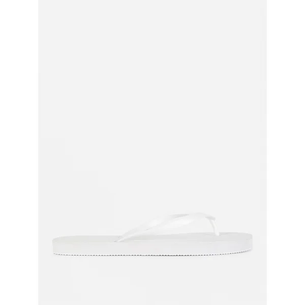 Essential Flat Flip Flops - White