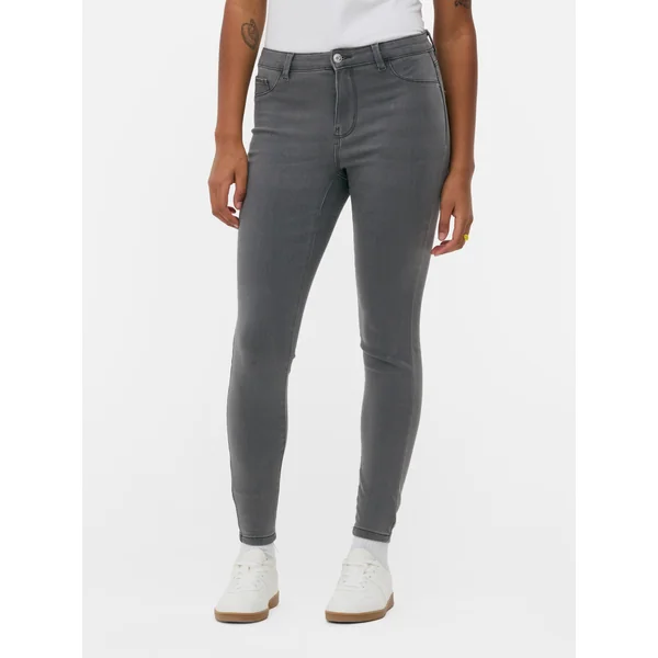 Essential Mid-Rise Skinny Jeans | Regular - Gray
