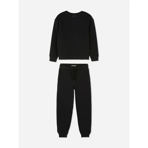 Essential Sweatshirt and Joggers Set - Black