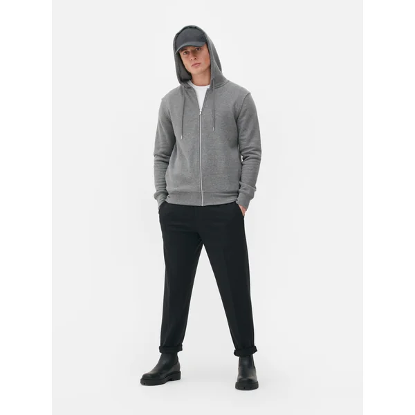 Essential Zip-Through Hoodie - Charcoal