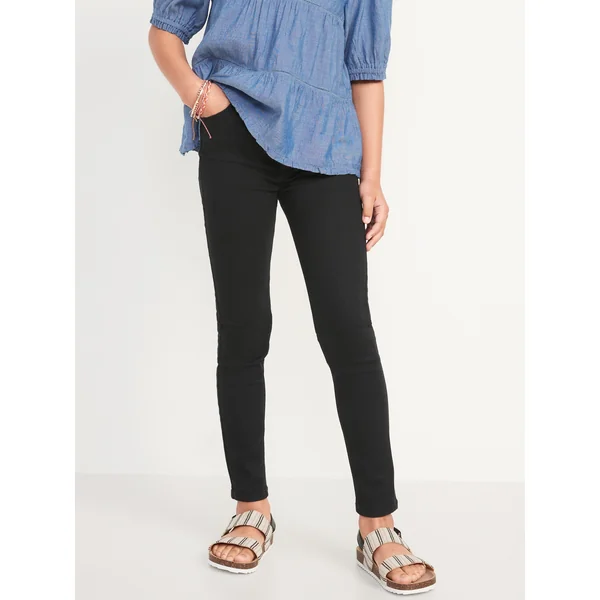 Extra High-Waisted Rockstar 360° Stretch Black-Wash Jeggings for Girls - Black Rinse