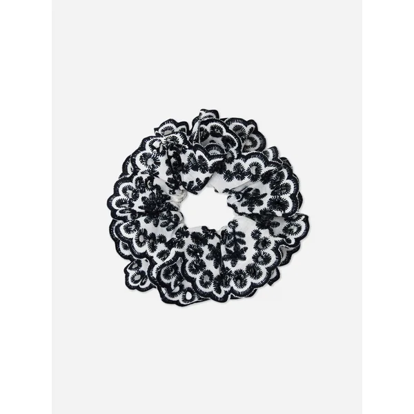 Eyelet Hair Scrunchie - Navy