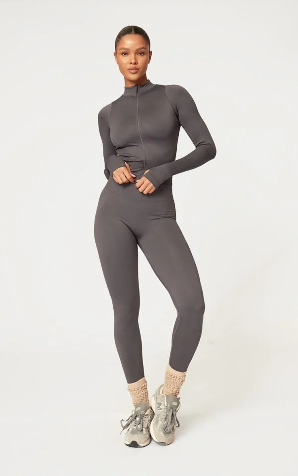 Charcoal Seamless High Waist Gym Leggings