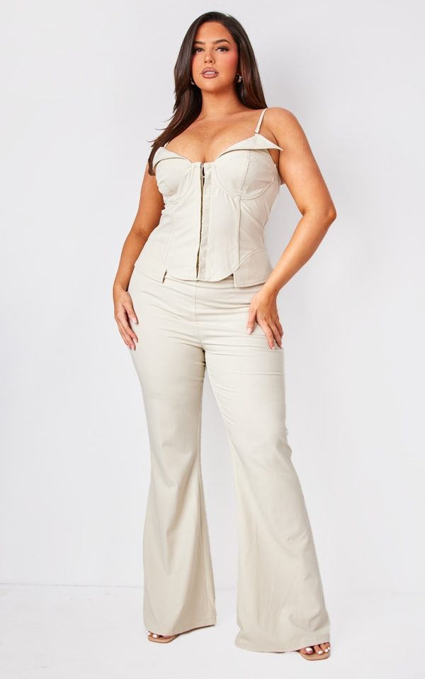 Plus Stone Wide Leg Pant