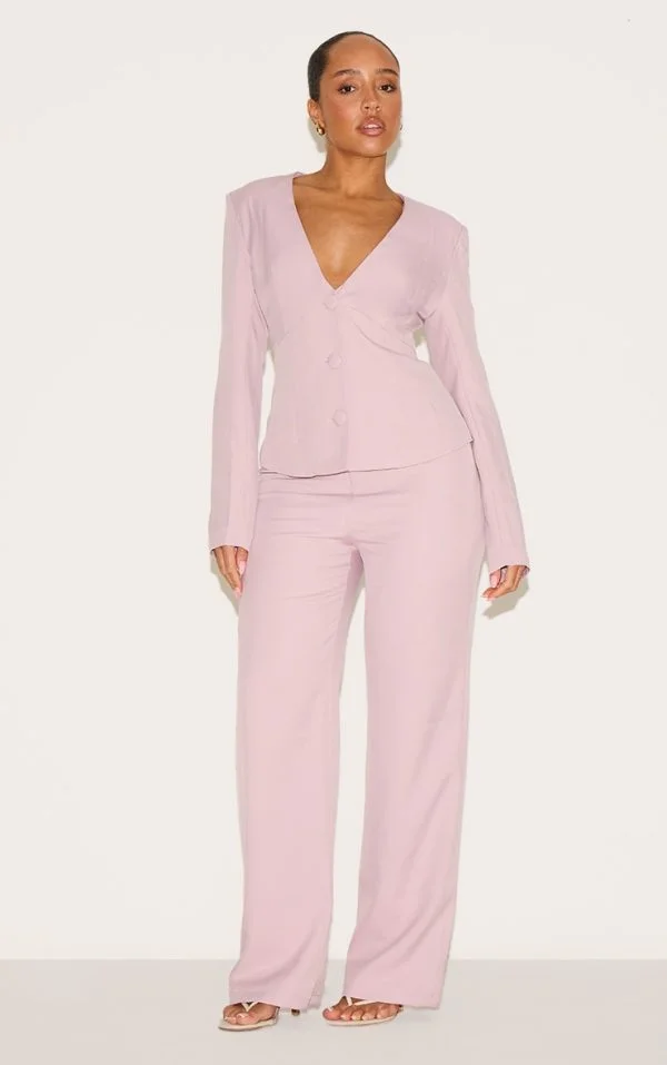 Shape Blush Pink Tailor Highwaisted Leg Pant