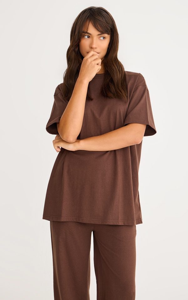 Chocolate Oversized Boxy T-shirt