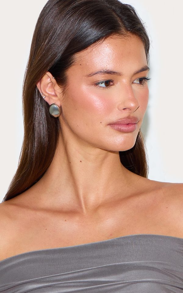 Silver Mini Pebble Stud Earring