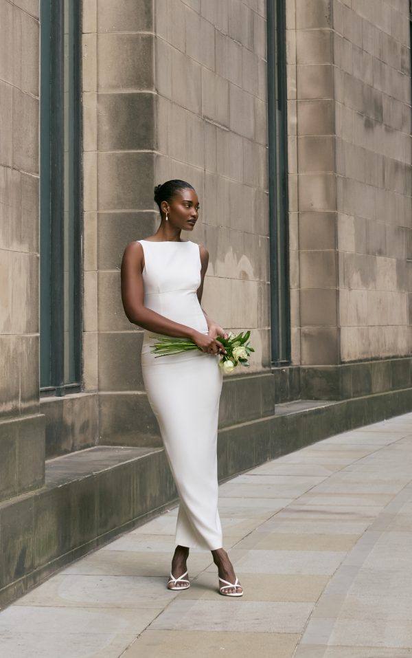 Premium White Scoop Back Midaxi Dress