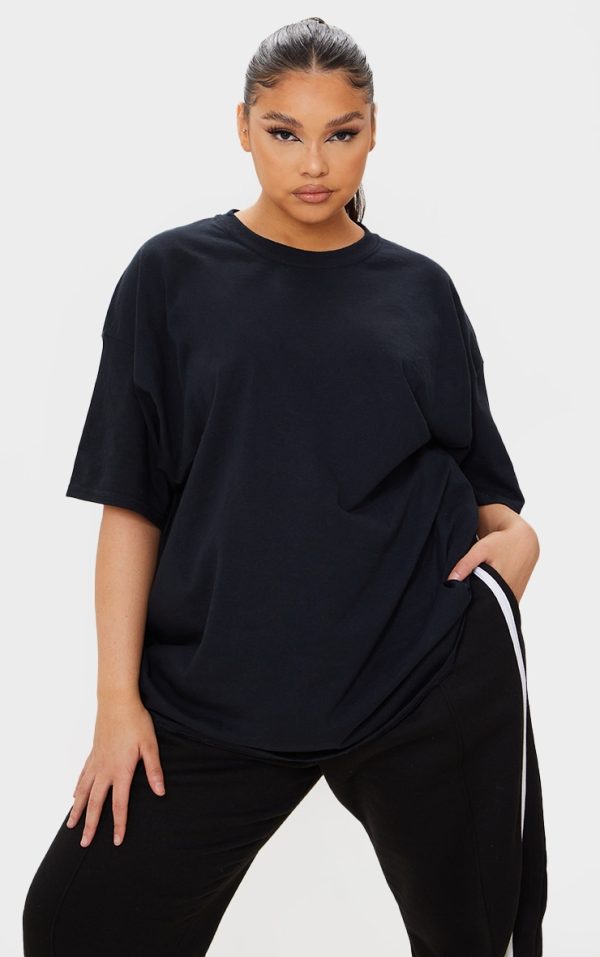 Plus Ultimate Black Oversized T Shirt