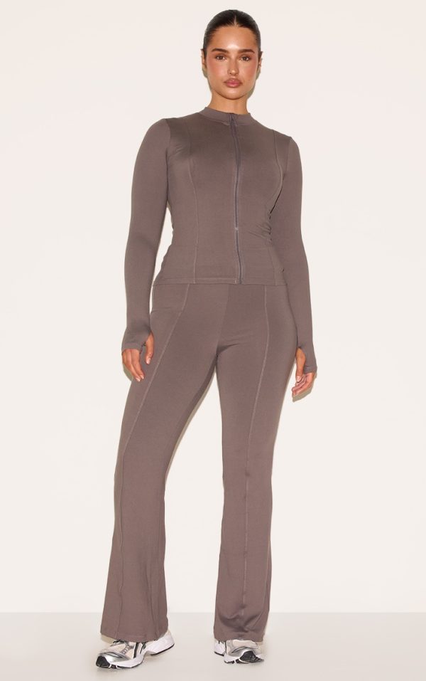 Shape Charcoal Sculpt Fold Over Flared Pant