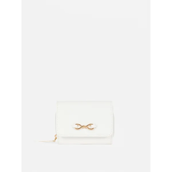 Faux Leather Eternity Purse - White