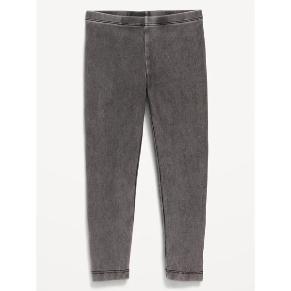 Faux-Jean Leggings for Toddler Girls - Gray Wash