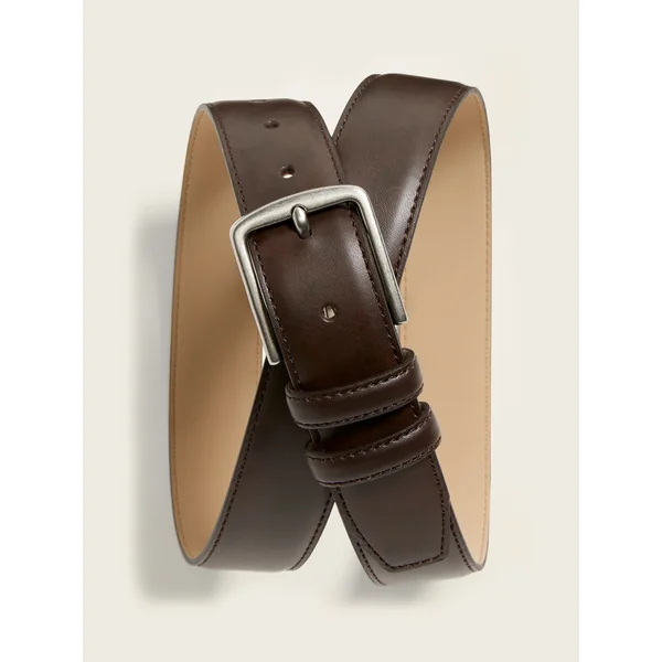 Faux-Leather Belt - Dark Brown