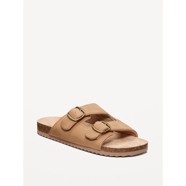 Faux-Suede Double-Strap Sandals for Boys - Tan