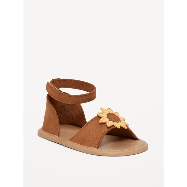 Faux-Suede Sandals for Baby - Sunflower