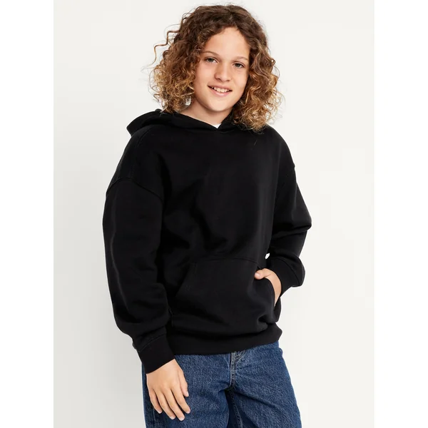 Favorite Fleece Oversized Fleece Pullover Hoodie for Boys - BlackJack