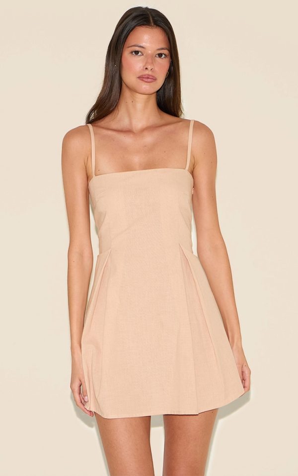 Natural A-line Mini Dress