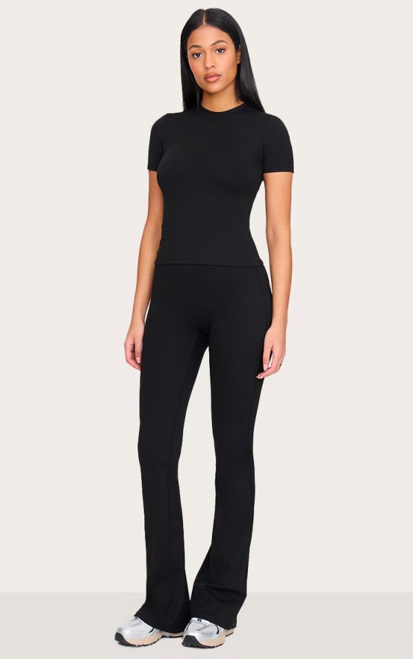 Tall Black Sculpt High Waisted Flared Yoga Pants