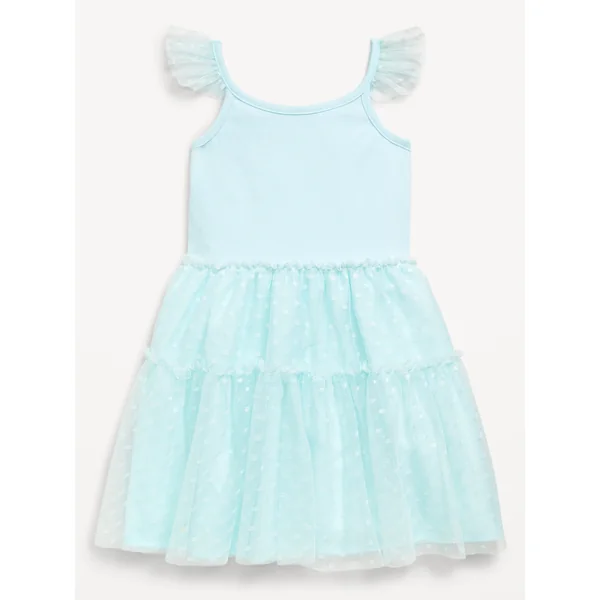 Fit and Flare Cami Tutu Dress for Toddler Girls - RAIN SHOWERS