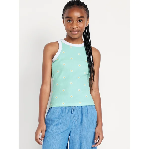 Fitted Tank Top for Girls - Aquaverde