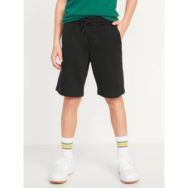 Fleece Jogger Shorts for Boys (At Knee) - BlackJack