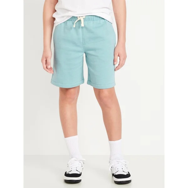 Fleece Jogger Shorts for Boys (At Knee) - Geyser