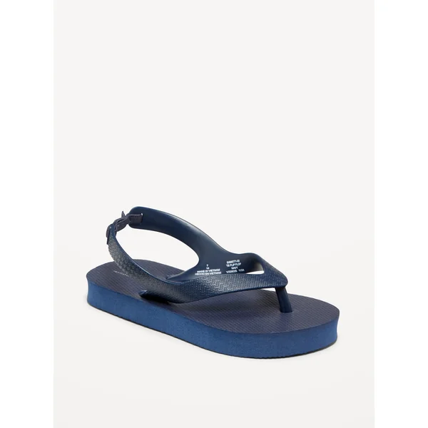 Flip-Flop Sandals for Toddler Boys (Partially Plant-Based) - Navy Blue