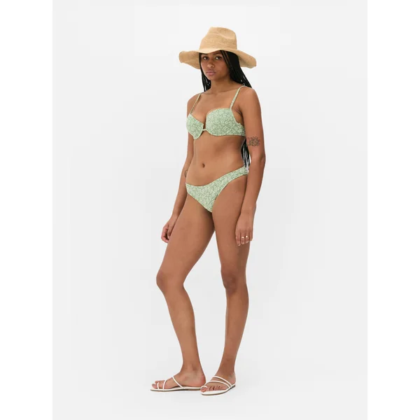 Floral Bikini Top - Green