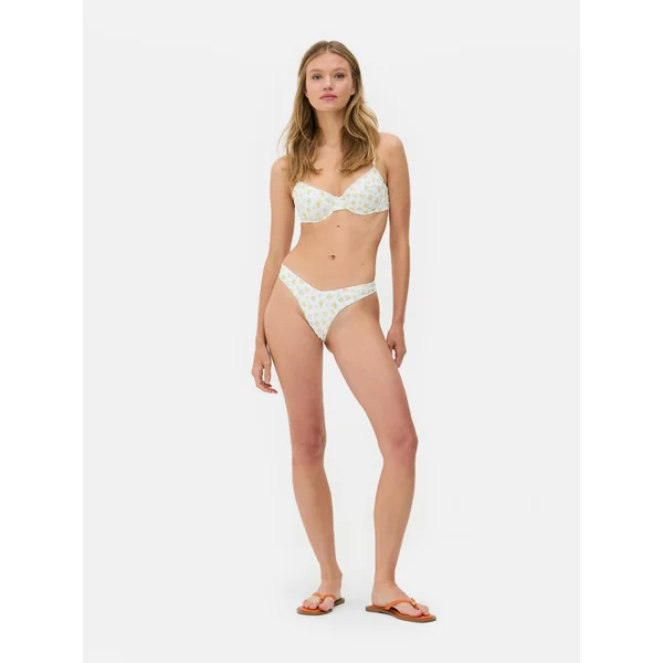 Floral Bikini Top - Yellow