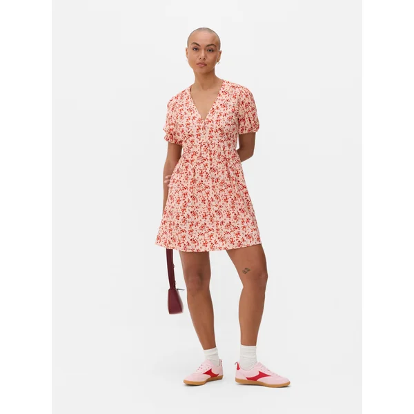 Floral Mini Dress - Pink