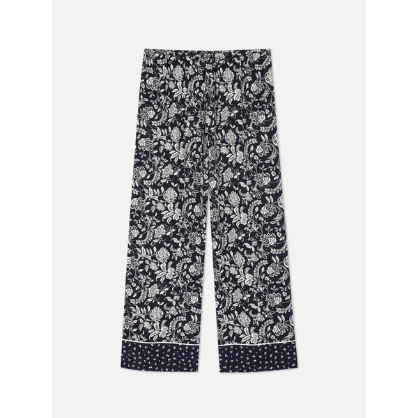 Floral Pajama Bottoms - Navy