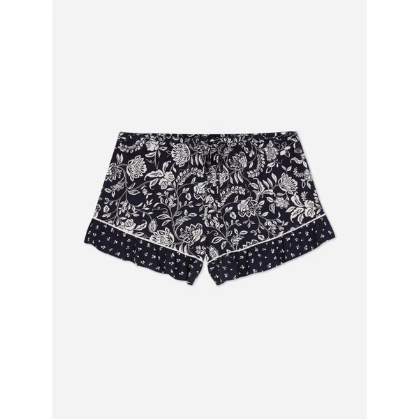 Floral Pajama Shorts - Navy
