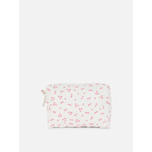 Floral Toiletry Bag - White