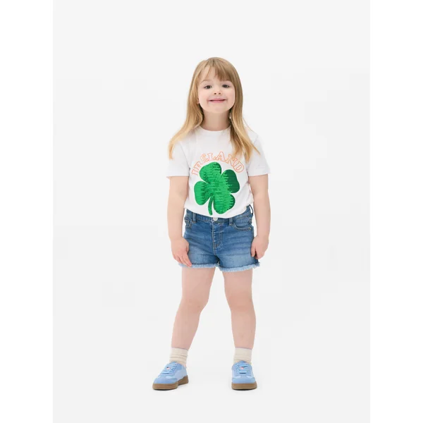 Frayed Hem Denim Shorts - Dark Blue