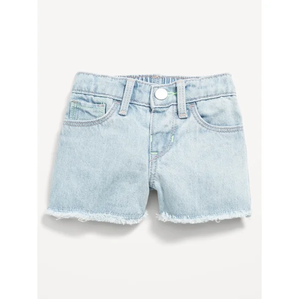 Frayed-Hem Jean Shorts for Baby - Light Wash